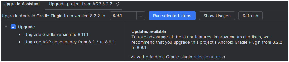 click Run selected steps