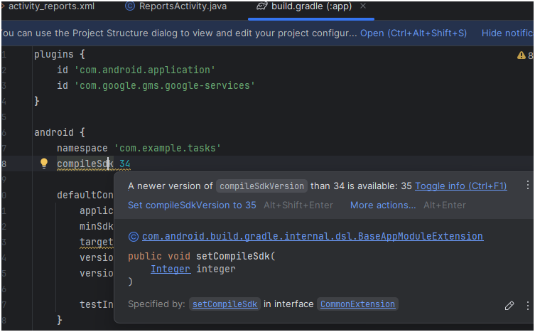 assistant proposed change