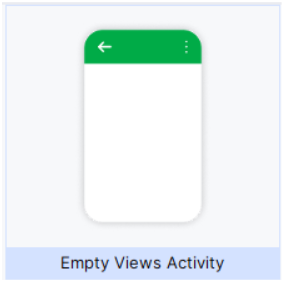 Empty Views Activity, in Gallery screens
